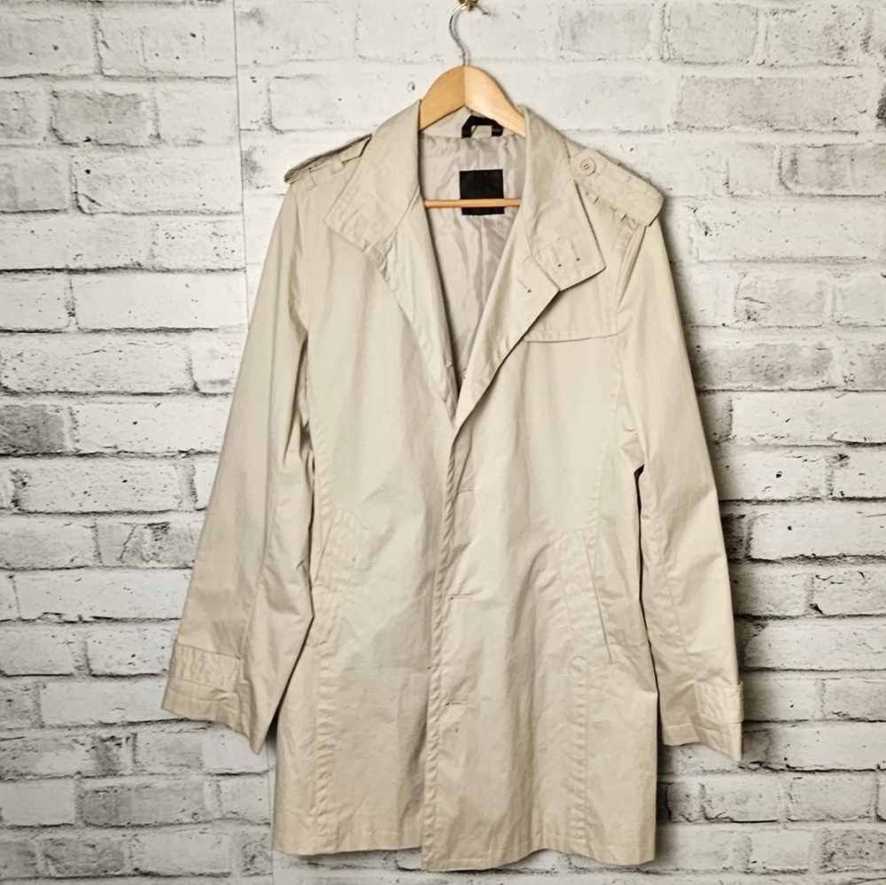 Rudsak Beige Trench Coat Cotton Jacket Classic Minimalist XL